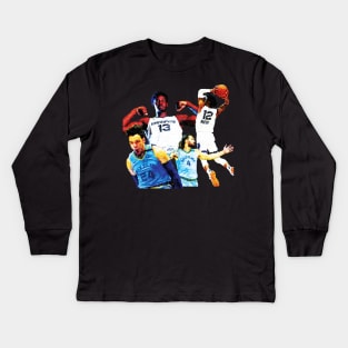 Grizz Collage Kids Long Sleeve T-Shirt